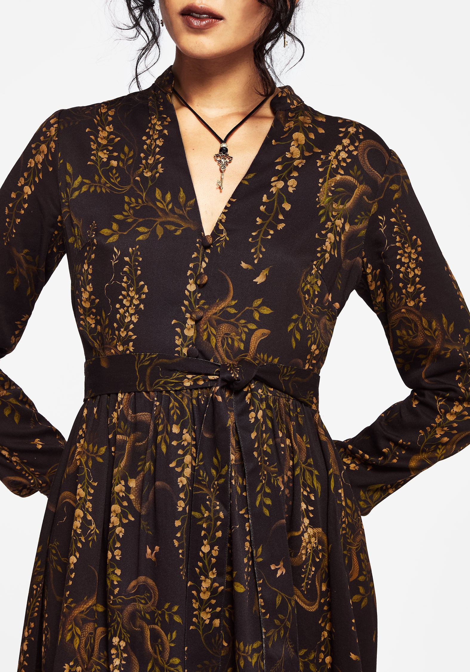 Azazel Snake Printed Belted Mini Dress - Image 2